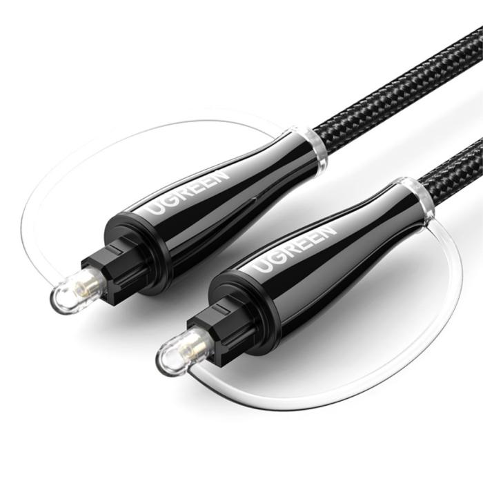 Bild 1, UGREEN 3m Optisk Fiberkabel Toslink Svart