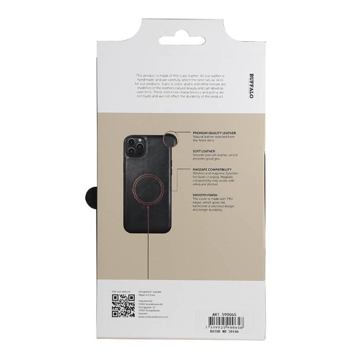 Bild 4, Buffalo iPhone 14 Plus Skal MagSeries Läder Svart