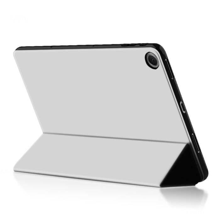 Bild 4, Google Pixel Tablet Fodral Tri-Fold Läder Grå