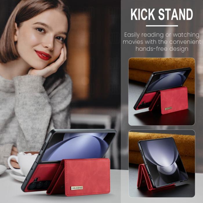 Bild 4, DG.MING Galaxy Z Fold 5 Skal 2in1 Magnetisk Avtagbart Kortfack