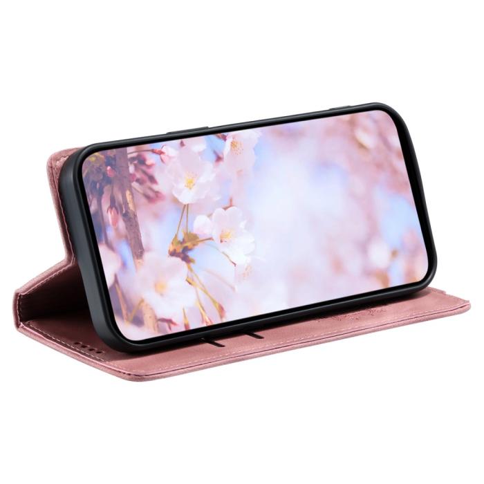 Bild 3, Samsung Galaxy A25 5G Fodral Flip Mandala Läder Roséguld