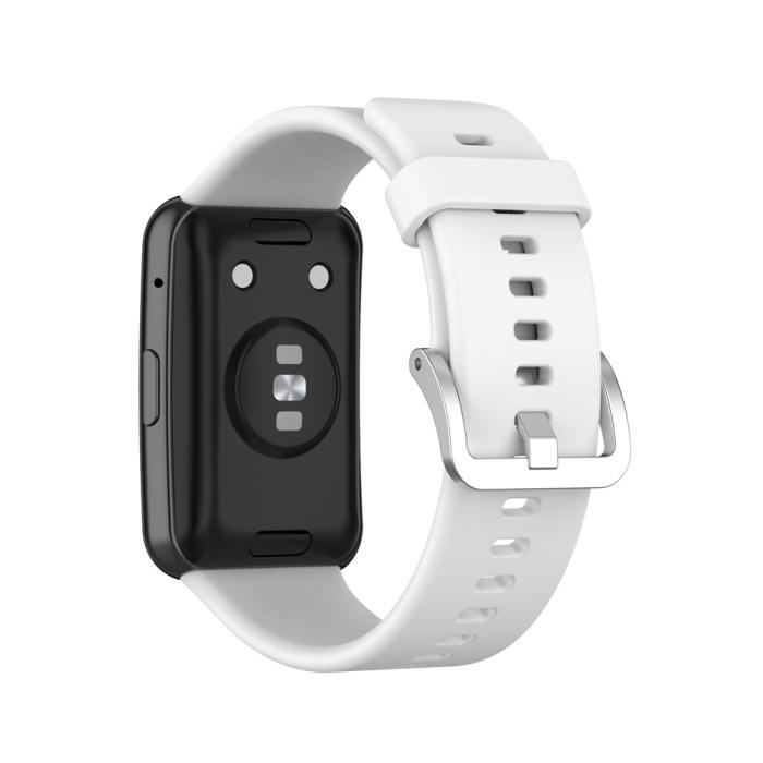 Bild 3, Silikon Armband För Huawei Watch Fit - Vit