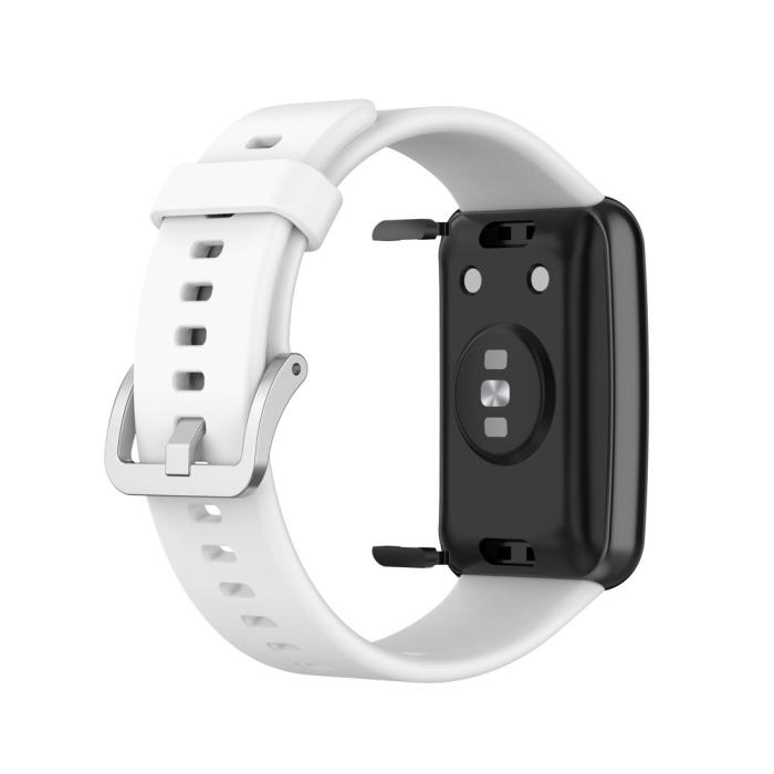 Bild 4, Silikon Armband För Huawei Watch Fit - Vit