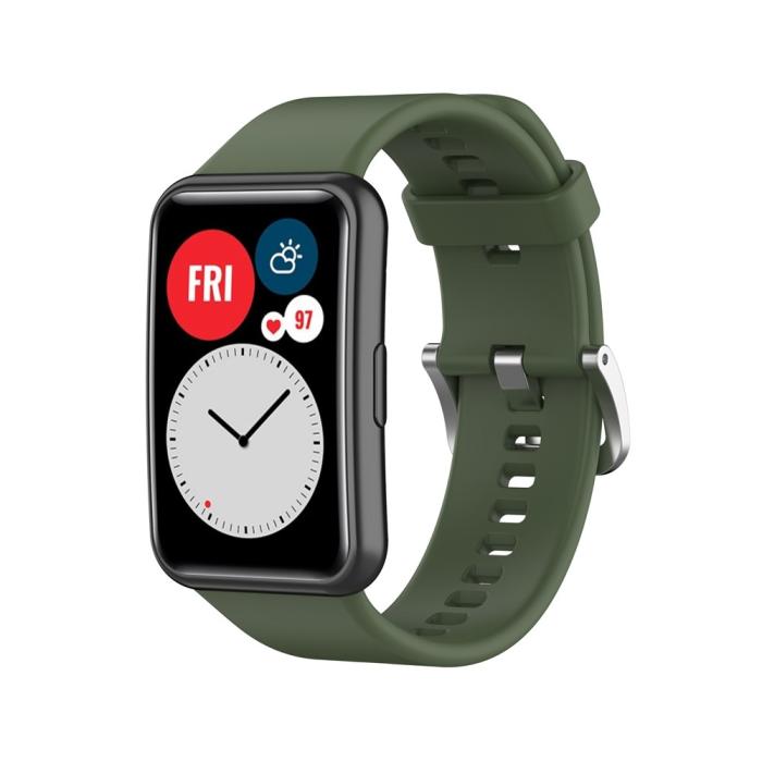 Bild 2, Silikon Armband För Huawei Watch Fit - Grön