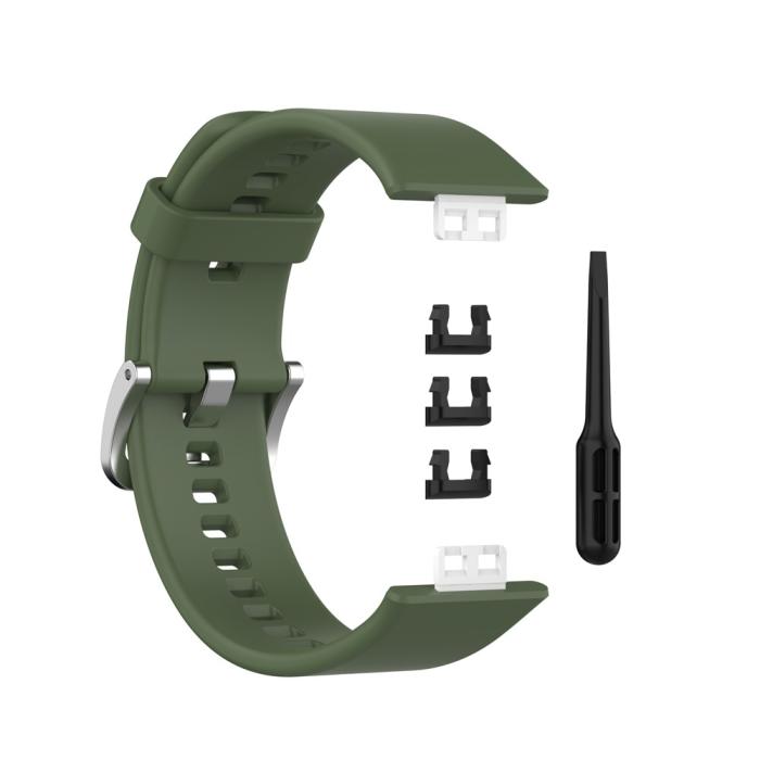 Bild 5, Silikon Armband För Huawei Watch Fit - Grön