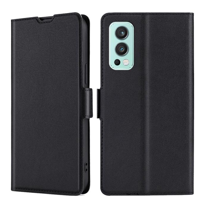 Bild 1, OnePlus Nord 2 5G - Slim Läder Fodral - Svart