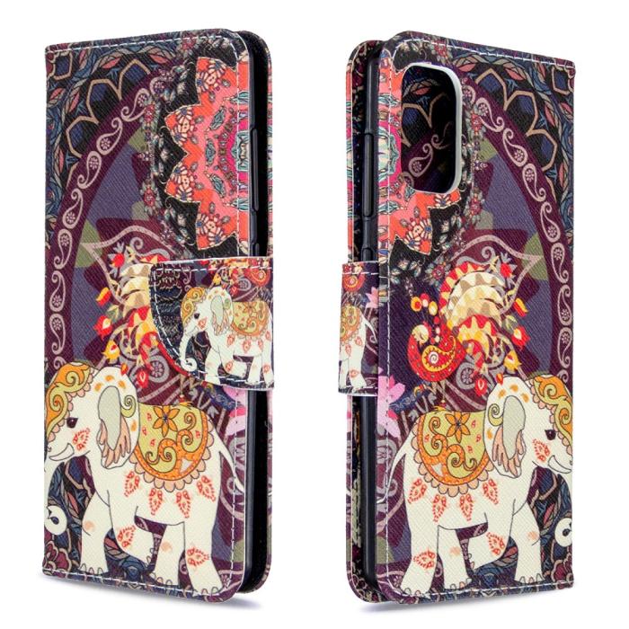 Bild 4, Samsung Galaxy A41 - Plånboksfodral - Mandala Elefant