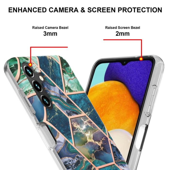 Bild 4, Samsung Galaxy A14 4G/5G Skal Marmor Blå/Grön
