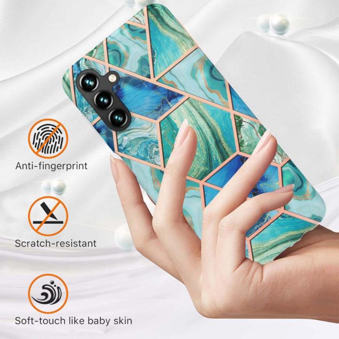 Bild 2, Samsung Galaxy A14 4G/5G Skal Marmor Grön