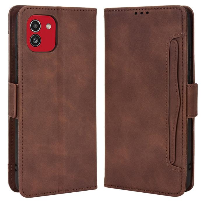 Bild 1, Samsung Galaxy A03 Fodral Avtagbart Kortfodral Brun