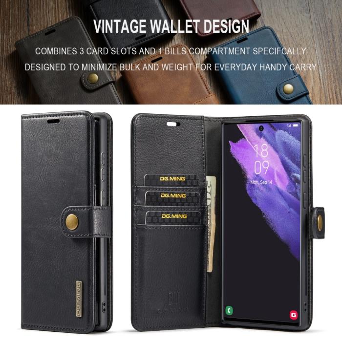 Bild 6, DG.MING Galaxy S24 Ultra 2in1 Magnet Fodral / Skal Svart