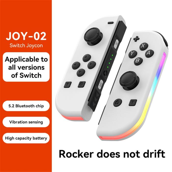 Bild 2, Nintendo Switch Joy-Con Kontroll RGB Vit