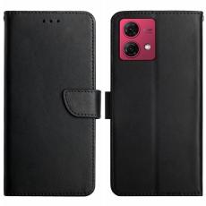 Motorola Moto G84 5G Fodral Äkta Läder Svart