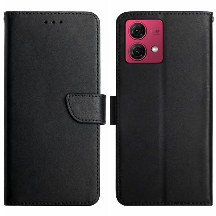 Bild 1, Motorola Moto G84 5G Fodral Äkta Läder Svart