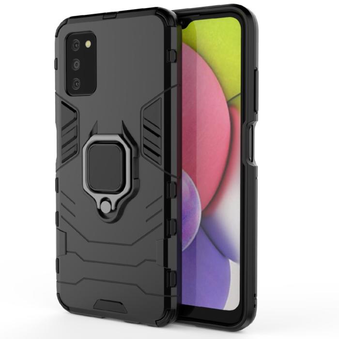 Bild 2, Samsung Galaxy A03s Skal Hybrid Ring Svart