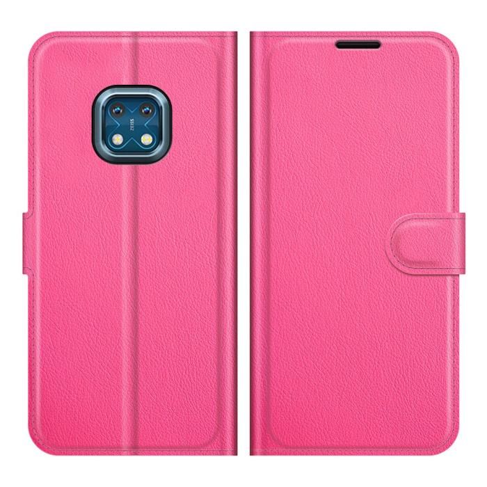 Bild 1, Nokia XR20 Fodral Litchi Läder Rosa
