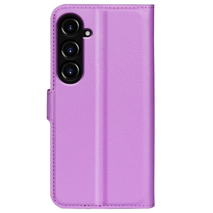 Bild 6, Samsung Galaxy S23 FE Fodral Litchi Textur Lila