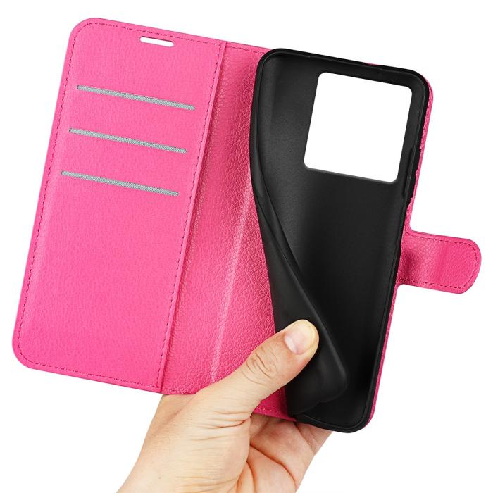 Bild 4, Xiaomi 13T / 13T Pro Fodral Litchi Läder Rosa