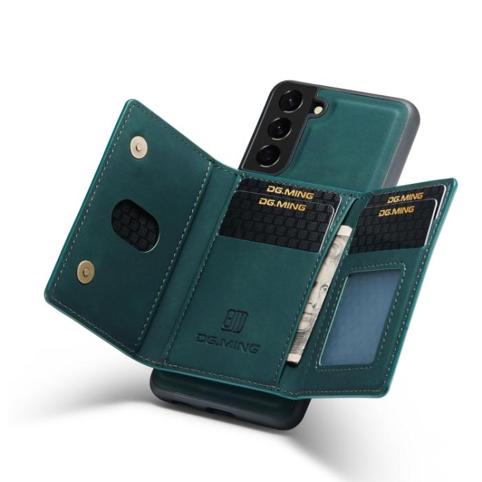 Bild 6, DG.MING Samsung Galaxy S21 FE Skal 2in1 Magnetisk Avtagbart Kortfack Grön