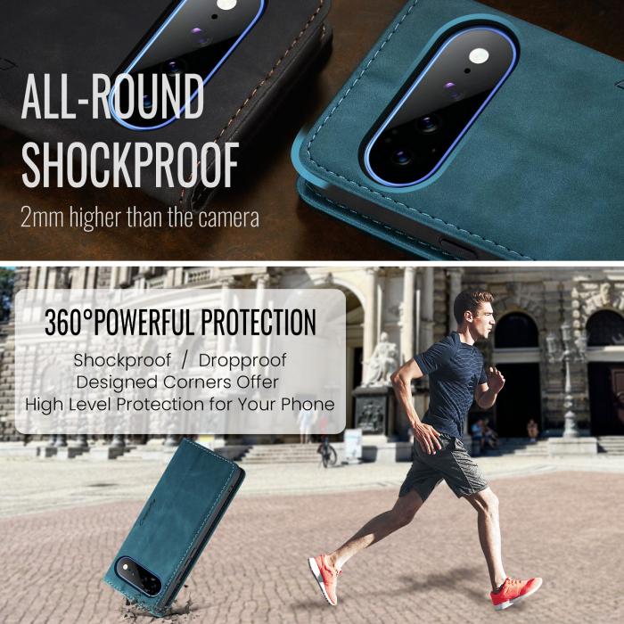 Bild 6, CASEME Google Pixel 11 Pro XL Fodral RFID Läder Blå