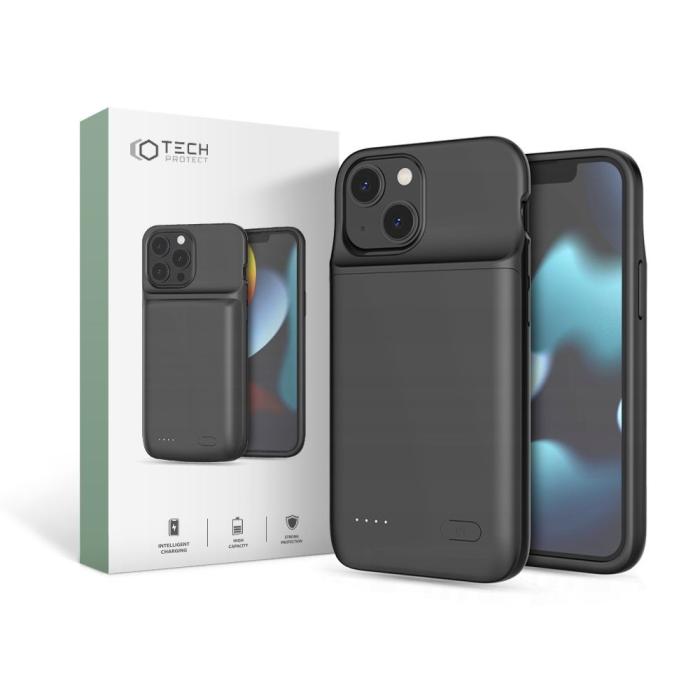 Bild 1, Tech-Protect 4700 mAh Powercase iPhone 13 Mini / 12 Mini Svart