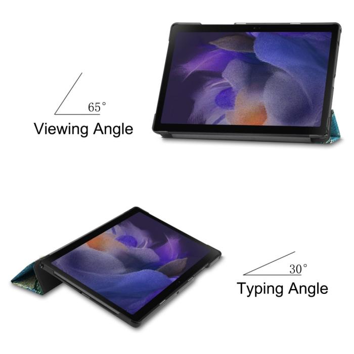 Bild 6, Samsung Galaxy Tab A8 10.5 (2021) Fodral Tri-Fold Peach Blossom