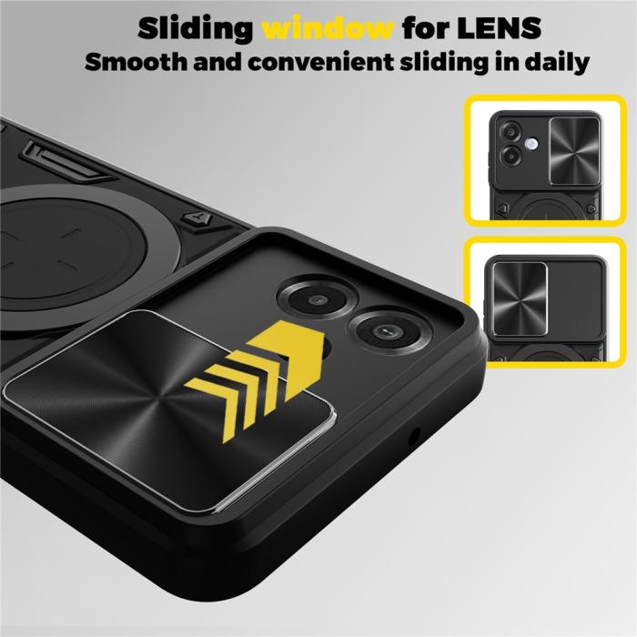 Bild 6, Samsung Galaxy A07 4G Skal CamShield Kickstand Hybrid Svart