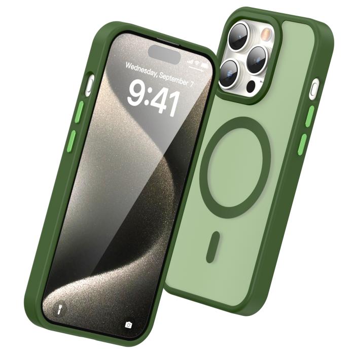 Bild 3, ColorPop iPhone 15 Pro Max Skal CH MagSafe Matt Grön