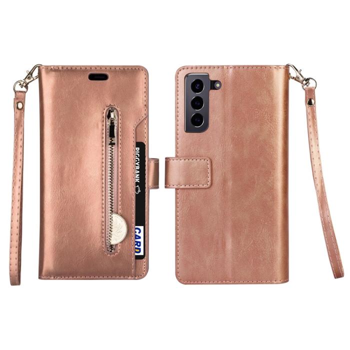 Bild 1, Samsung Galaxy S22 Plus Fodral Multifunktionell Läder Roséguld