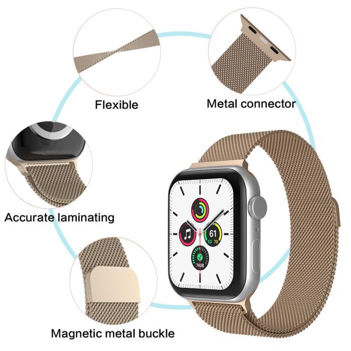 Bild 5, ColorPop Milanese Loop Metall Armband Apple Watch 42/44/45/49 mm