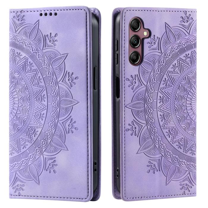 Bild 1, Samsung Galaxy A25 5G Fodral Flip Mandala Läder Lila