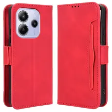 Xiaomi Redmi Note 14 4G Fodral Med Avtagbart Kortfack R&ouml;d