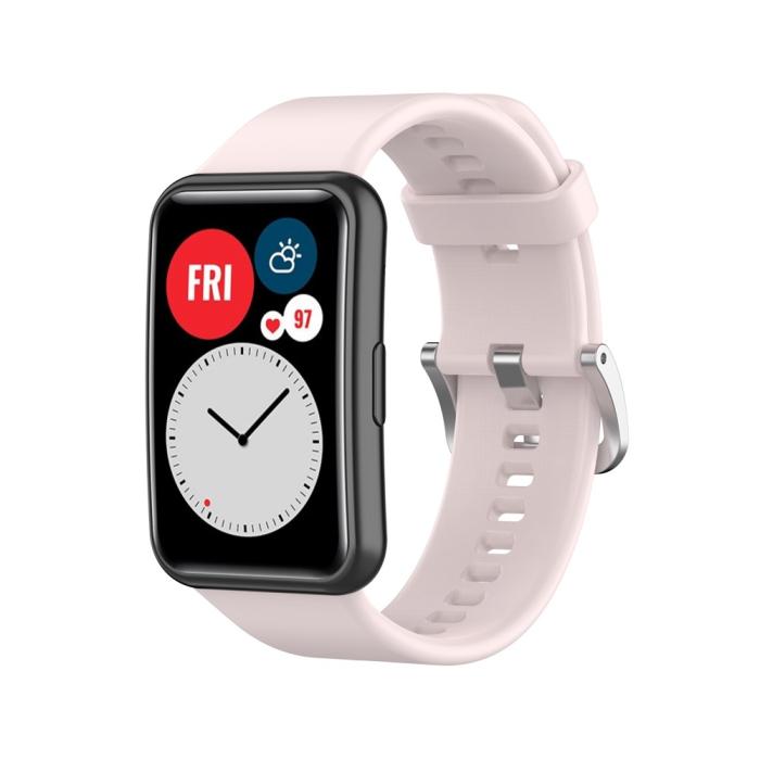 Bild 2, Silikon Armband För Huawei Watch Fit - Ljus Rosa