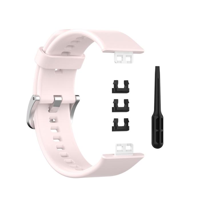 Bild 5, Silikon Armband För Huawei Watch Fit - Ljus Rosa