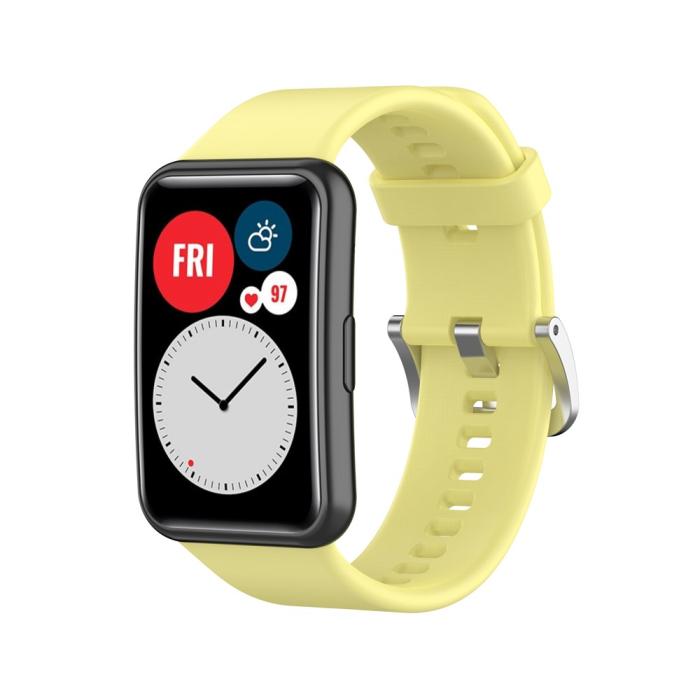 Bild 2, Silikon Armband För Huawei Watch Fit - Gul