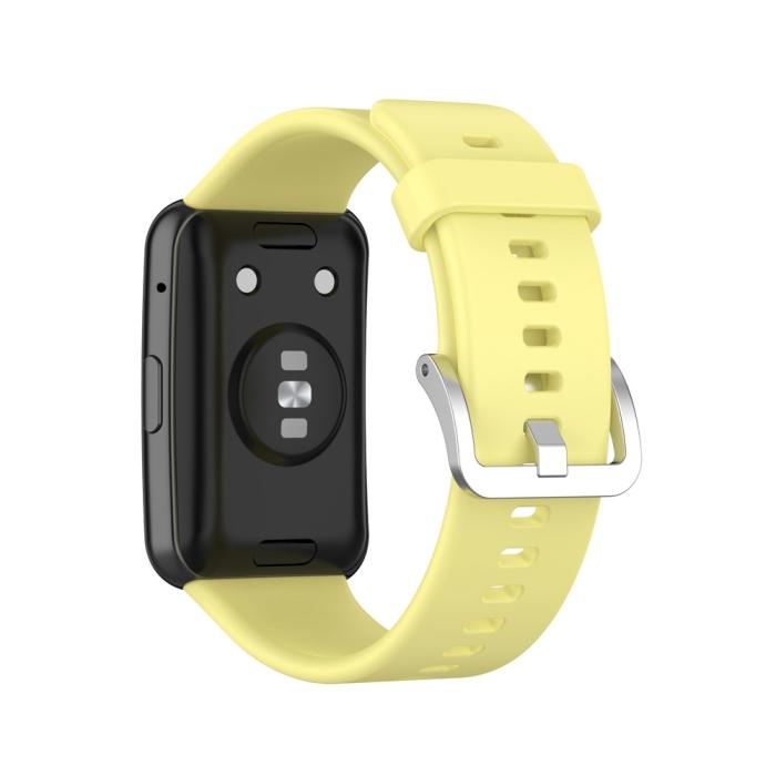 Bild 3, Silikon Armband För Huawei Watch Fit - Gul