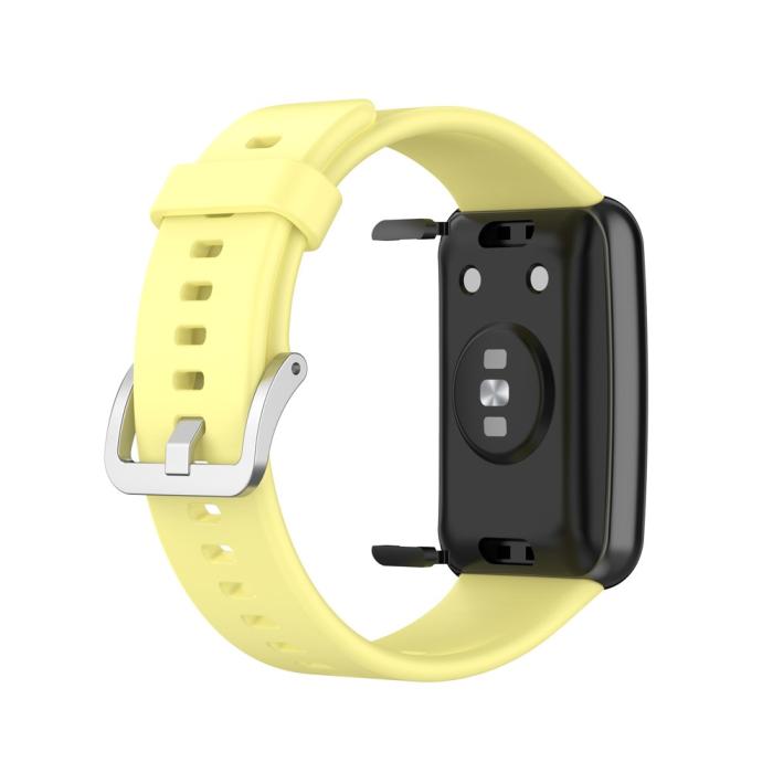 Bild 4, Silikon Armband För Huawei Watch Fit - Gul