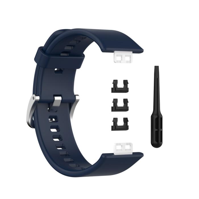 Bild 5, Silikon Armband För Huawei Watch Fit - Mörk Blå