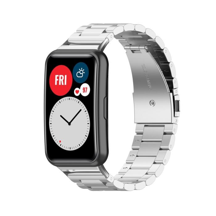 Bild 2, Lyxigt Metallarmband För Huawei Watch Fit - Silver