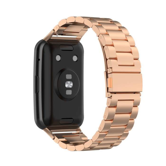 Bild 3, Lyxigt Metallarmband För Huawei Watch Fit - Roséguld