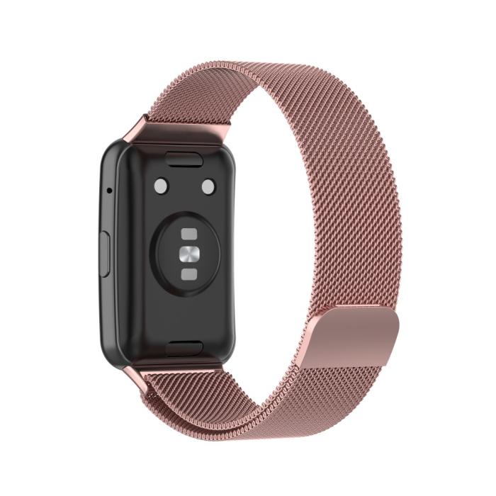 Bild 3, Milanese Loop Metall Armband Huawei Watch Fit - Rosa