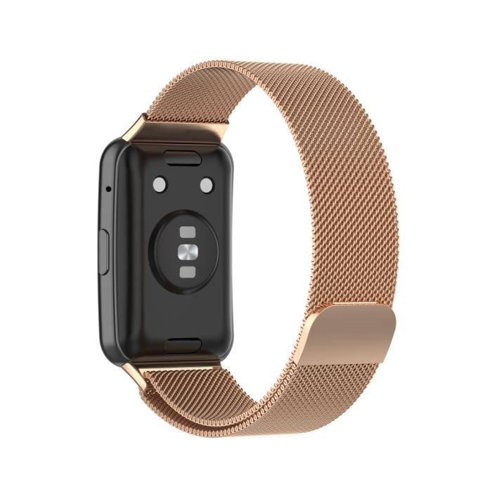 Bild 3, Milanese Loop Metall Armband Huawei Watch Fit - Roséguld
