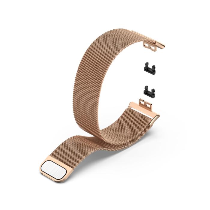 Bild 5, Milanese Loop Metall Armband Huawei Watch Fit - Roséguld