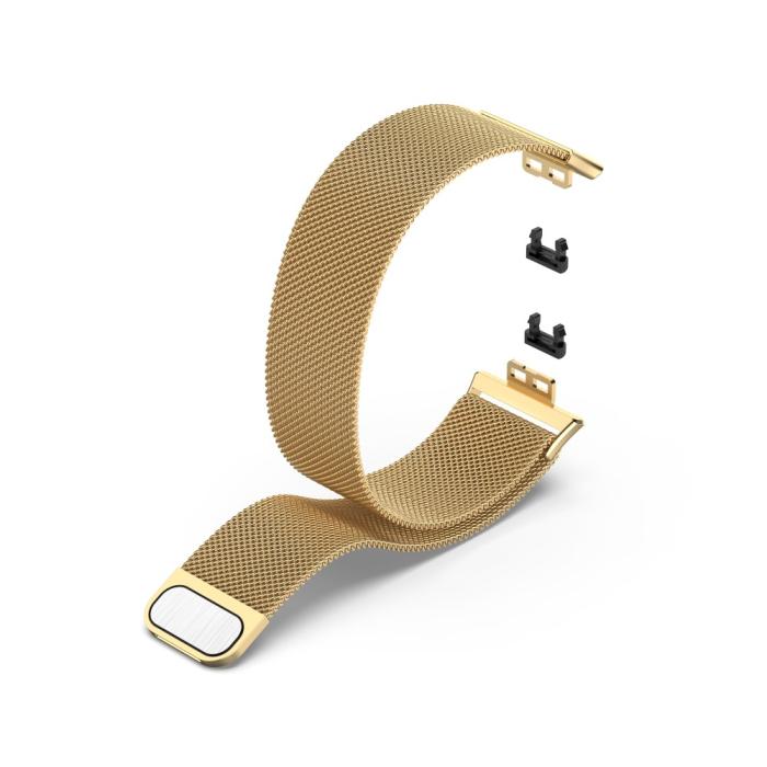 Bild 5, Milanese Loop Metall Armband Huawei Watch Fit - Guld