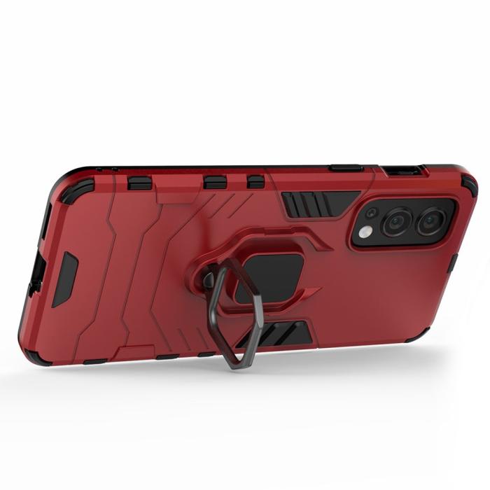 Bild 4, OnePlus Nord 2 5G - Hybrid Ring Skal - Röd