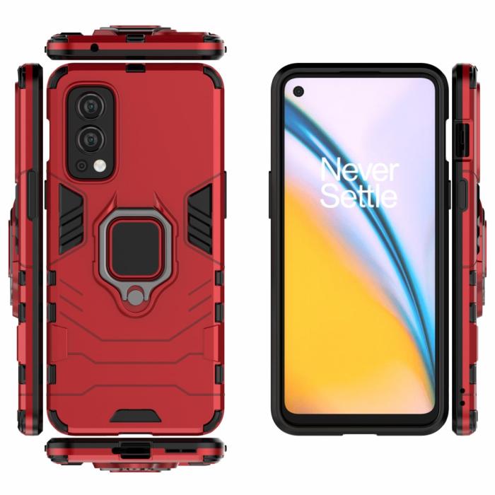 Bild 6, OnePlus Nord 2 5G - Hybrid Ring Skal - Röd