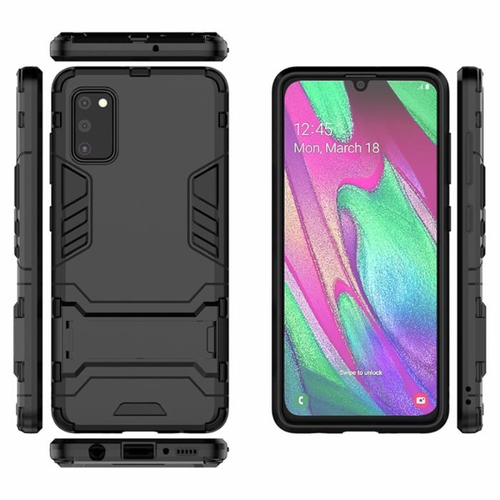 Bild 3, Samsung Galaxy A41 - Hybrid Kickstand Skal - Svart