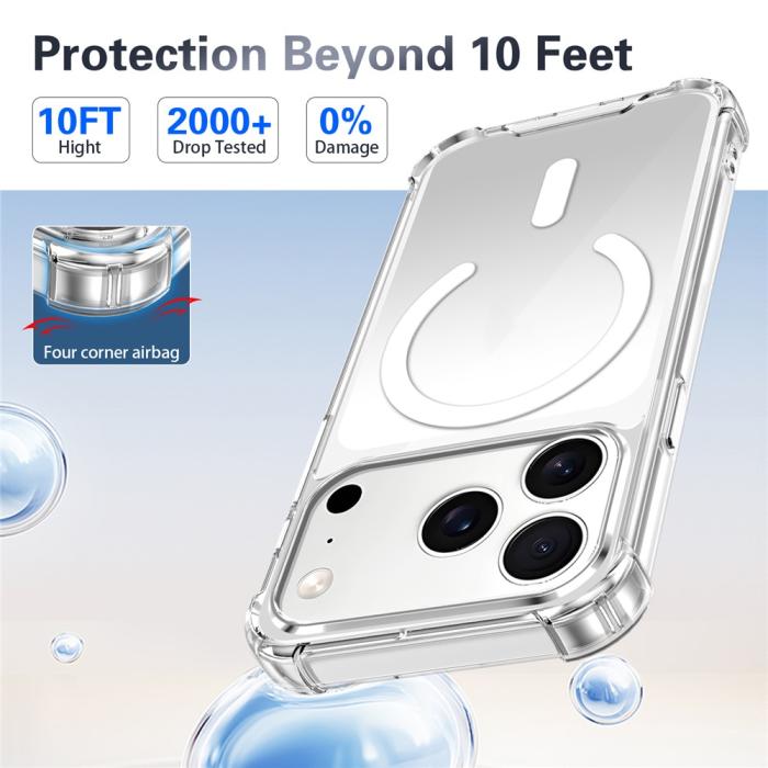 Bild 3, iPhone 18 Pro / 17 Pro Skal MagSafe Shookproof Transparent