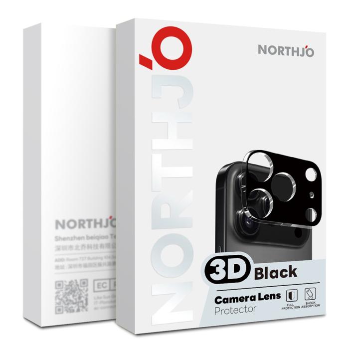 Bild 5, NORTHJO iPhone 18 Pro Max 2-PACK Linsskydd Svart