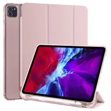 iPad Pro 12.9 Fodral Tri-Fold Pennhållare Roséguld